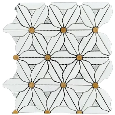 White Marble Flower Mosaic White Marble Flower Mosaic